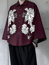 Men's Floral Print Loose Casual Shirt SKUL26091