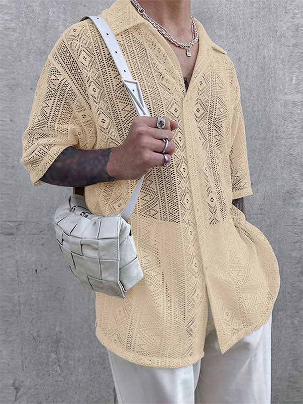 Mens Sheer Mesh Short Sleeve T-Shirt SKUL19118