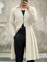 Men's Sheer Frog Button Long Sleeve Cardigan SKUL57282