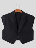 Mens Solid Metal Button Sleeveless Waistcoat SKUK41790