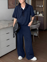 Men's Color Block Hooded Two Pieces Outfit SKUL36461