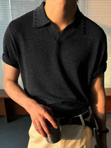 Men's Solid Color Lapel Casual Shirt SKUL23767