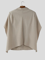 Men's Cape Patchwork Layered Long Sleeve Blazer SKUL31991