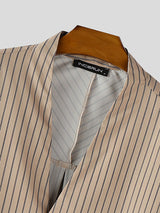 Men's Striped Loose Long Sleeve Cardigan SKUL28511