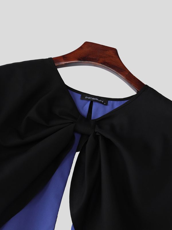 Men's Bow Floor Length Ribbon Cape SKUL57188