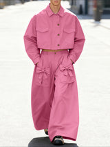 Men's Solid Casual Two Pieces Outfit SKUL38911