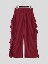 Men's Ruffled Patchwork Casual Pant SKUL29567