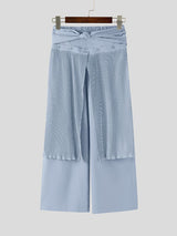 Men's Knot Ruched Wide Leg Pant SKUL45398