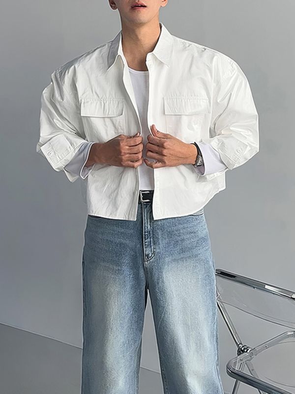 Men's 3D Pocket Design Long Sleeve Jacket SKUL45284