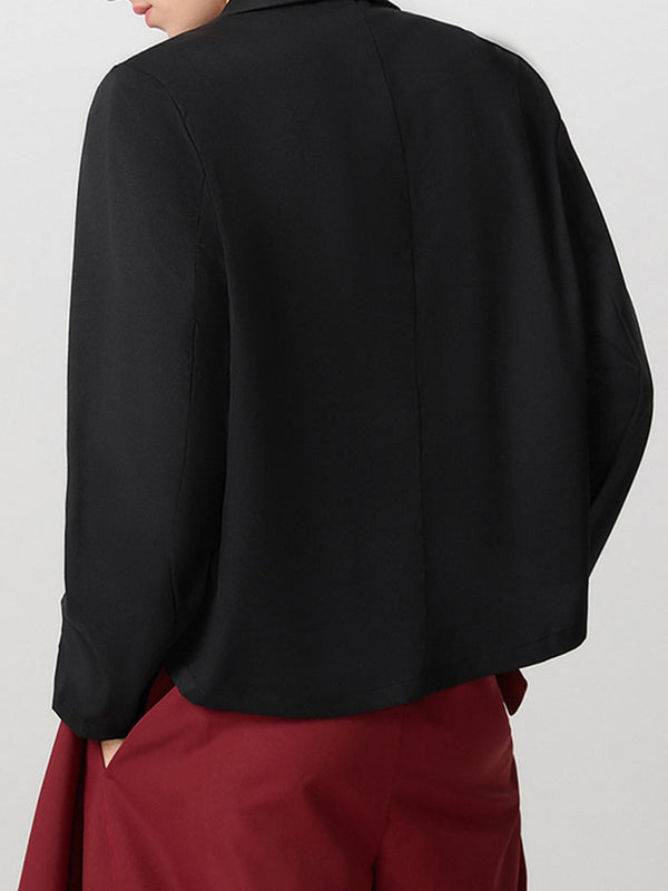 Mens Solid Color Casual Long Sleeve Blazer SKUK82374