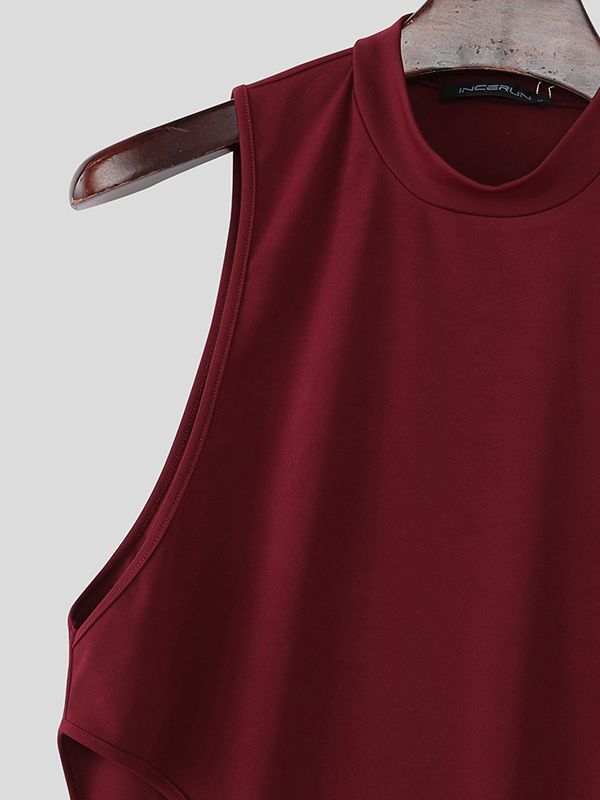 Men's Side Cutout Crew Neck Tank SKUL46518