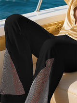 Men's Sheer Mesh Patchwork Casual Pant SKUL22211