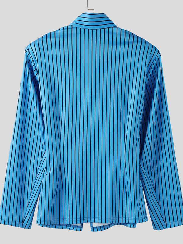 Men's Knot Design Stand Collar Long Sleeve Blazer SKUL37537