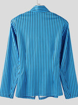 Men's Knot Design Stand Collar Long Sleeve Blazer SKUL37537