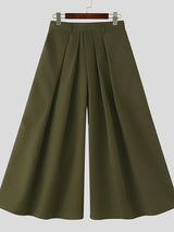 Men's Deconstructed Solid Color Pleated Pant SKUL48757