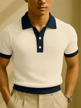 Mens Color Block Textured Short Sleeve T-Shirt SKUL17018