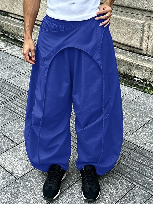 Men's Avant-garde Streetwear Vintage Patchwork Loose Drop Crotch Casual Harem Pant SKUL69657