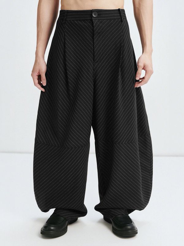 Men's Deconstructed Striped Curved Blade Pant SKUL47676