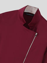 Men's Solid Color Zip Knit Stand Collar Cardigan SKUL47928