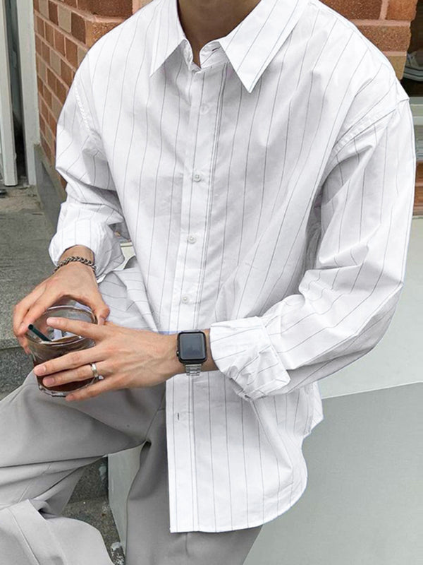 Men's Striped Long Sleeve Shirt SKUL29775