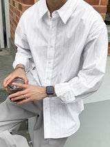 Men's Striped Long Sleeve Shirt SKUL29775