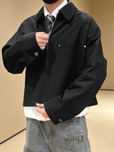 Men's Casual Contrast Collar Long Sleeve Zipper Jacket SKUL50116