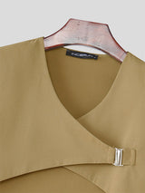 Men's Solid Layered Cropped Long Sleeve Cardigan SKUL24222