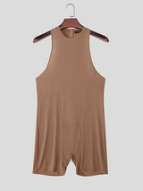 Men's Clubwear Semi-Sheer Mesh Crew Neck Bodysuit SKUL72611