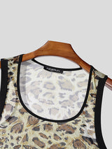 Men's Leopard Print Casual Tank SKUL22218