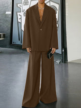 Men's Solid Color Loose Casual Two Pieces Outfit SKUL50004