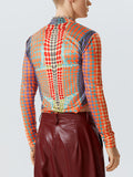 Mens Polka Dot Print Half-Collar Bodysuit SKUK10565