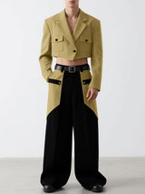 Men's Colorblock Cropped Two Pieces Outfit SKUL31927