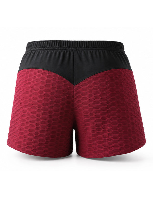 Men's High-Waisted Honeycomb Textured Scrunch Butt Short SKUL71248