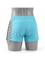 Men's Sexy Avant-Garde Side Cutout Multi-Layer Metal Chain Fitted Short SKUL72506