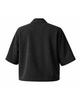 Men's Romantic Avant-Garde Sunflower Embroidered Drop Shoulder Half Sleeve Shirt SKUL78943