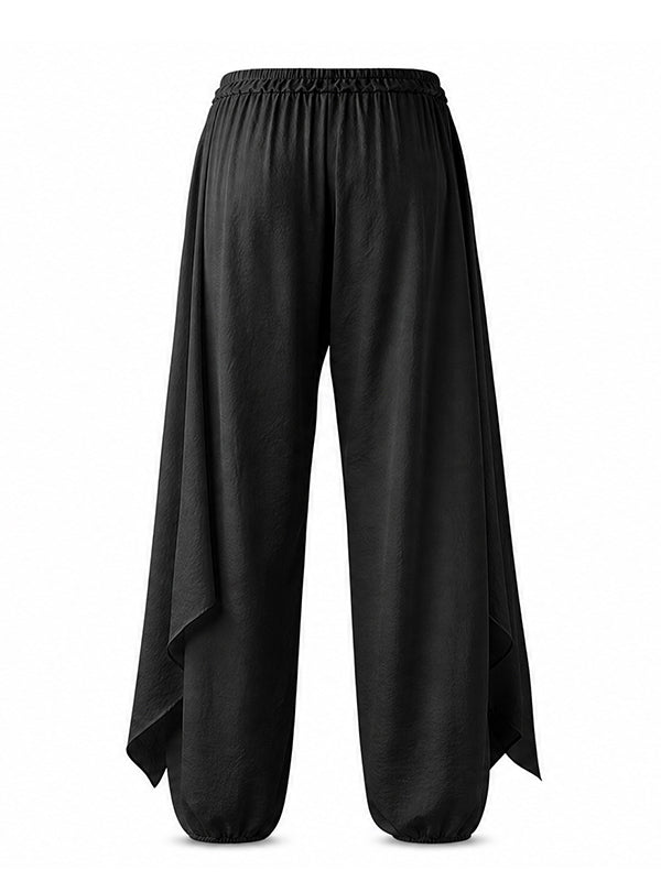 Mens Deconstructed Solid Color Layered Pant SKUK80509