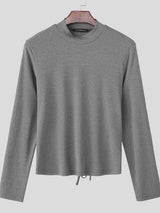 Men's Back Cutout Long Sleeve T-shirt SKUL44012