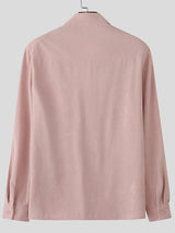 Men's Deconstructed Embroidered Tie Long Sleeve Shirt SKUL45405