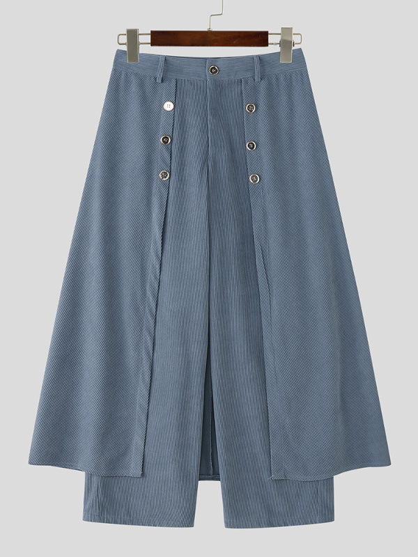 Men's Textured Corduroy Layered Design Pant SKUL29771