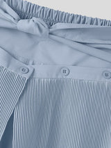 Men's Knot Ruched Wide Leg Pant SKUL45398