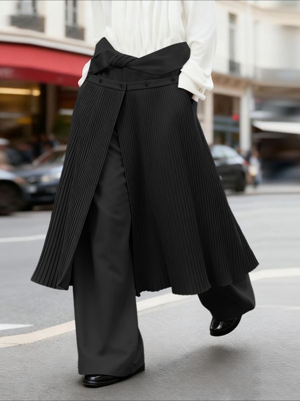 Men's Knot Ruched Wide Leg Pant SKUL45398