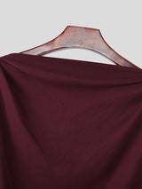 Men's Solid Color Padded Shoulder Two Pieces Outfit SKUL36360