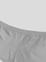 Men's Avant-Garde High-Street Metallic Trim Fitted Square-Cut Boxer Short SKUL68410