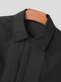 Mens Mesh Patchwork Long Sleeve Shirt SKUK50842