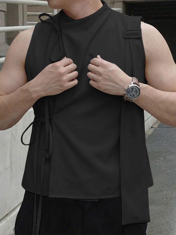 Men's Avant-Garde Crossover Side-Tie Tank SKUL59500