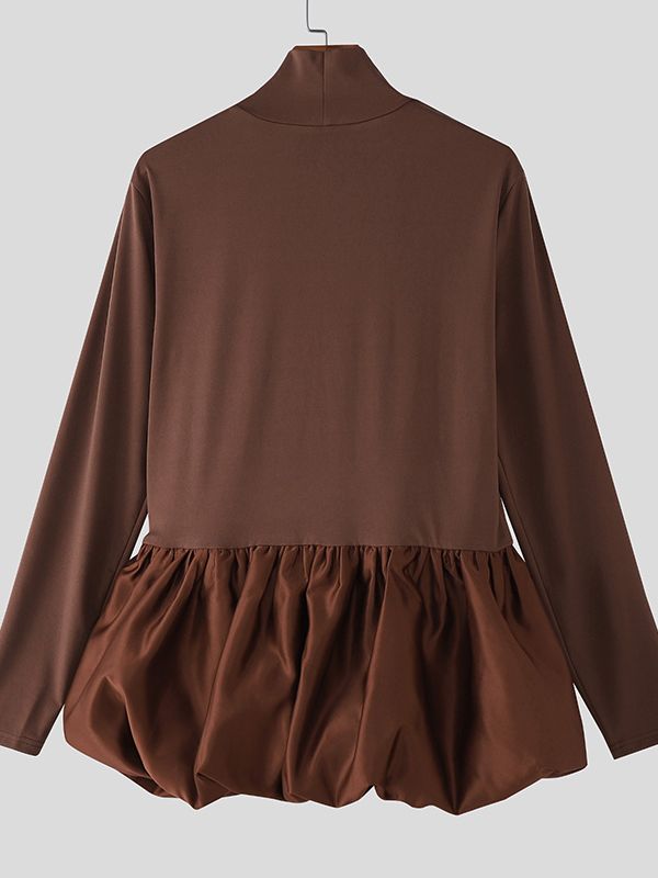 Men's Heart Cut Princess Hem Long Sleeve T-shirt SKUL38701