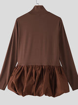 Men's Heart Cut Princess Hem Long Sleeve T-shirt SKUL38701