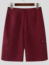 Men's Metal Stud Loose Fit Cropped Short SKUL24774