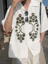 Men's Floral Print Short Sleeve Shirt SKUL21004