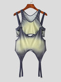 Mens Deconstructed Cutout Rib-Knit Ombre Vest SKUK04189